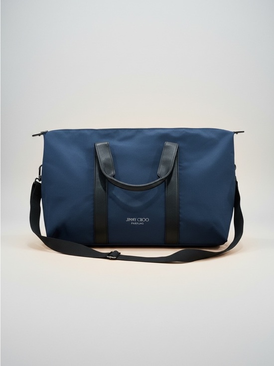 Jimmy Choo Other - Jimmy Choo Parfums Midnight Blue Navy Nylon Duffel Bag Packable Travel NEW